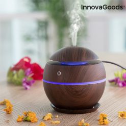 Alternative view of Mini Humidifier Scent Diffuser Dark Walnut InnovaGoods